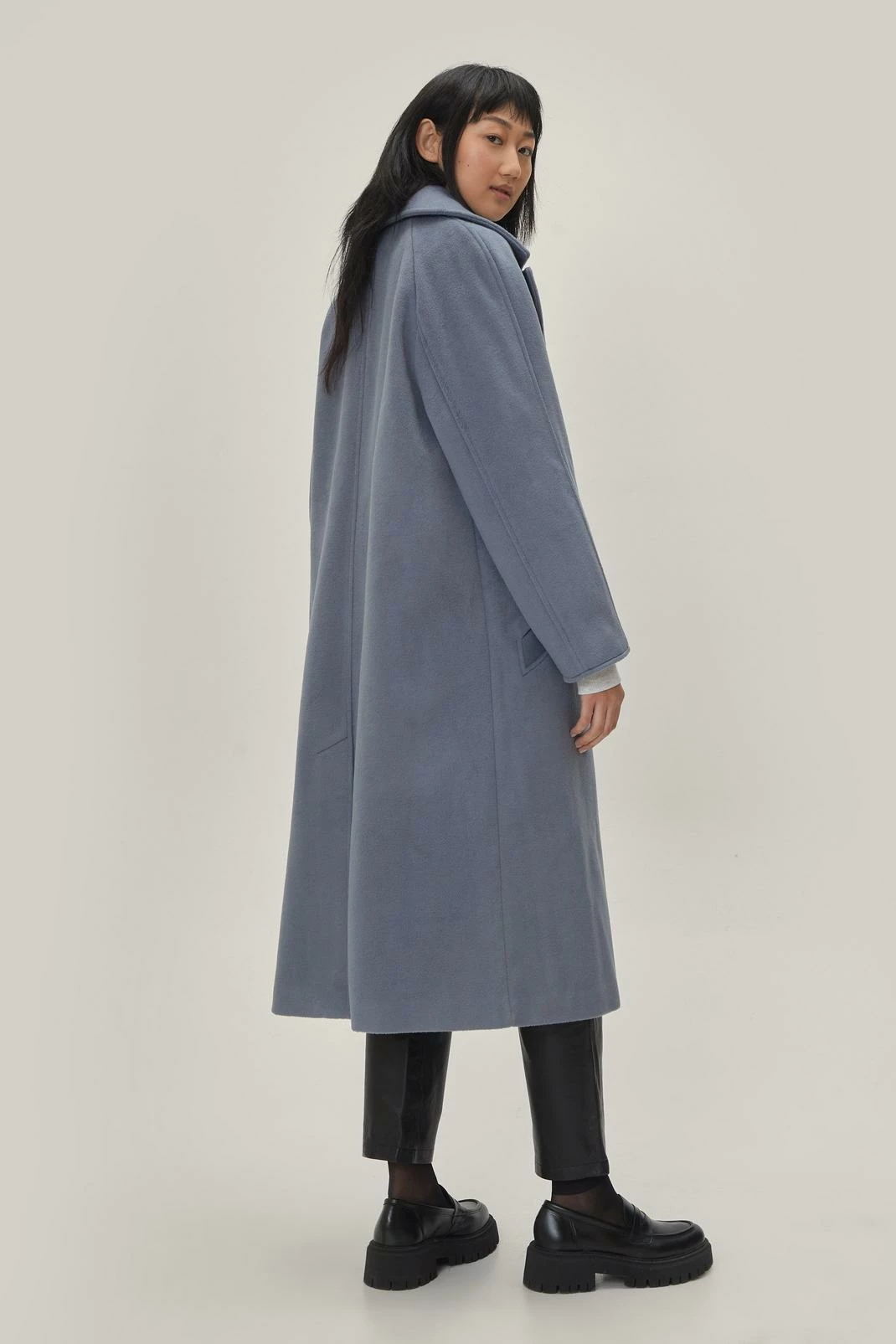 Wool Look Coats Wool Blend Oversized Duster Coat - Image 6