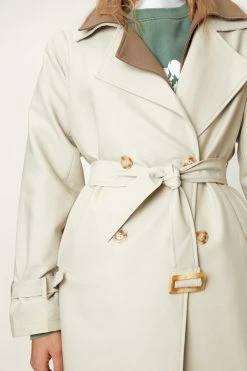 Duster + Trench Coats Colorblock Collar Trench Coat