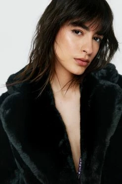 Faux Fur Coats Fluffy Faux Fur Coat