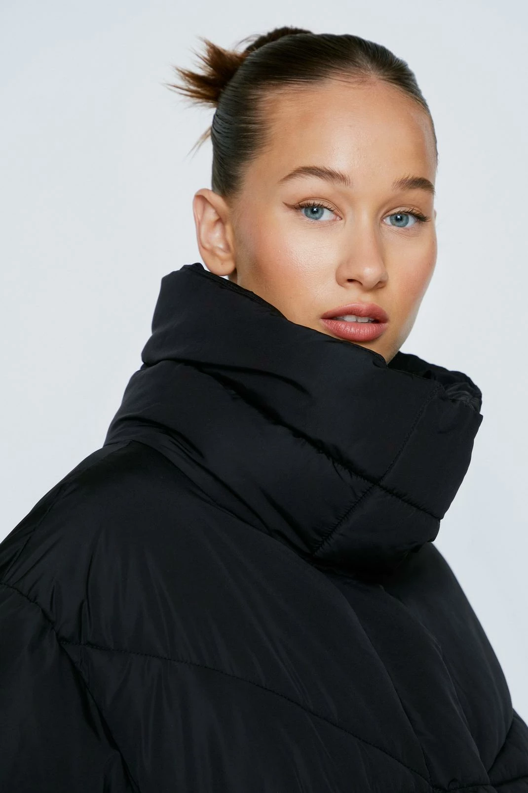Puffer Jackets High Neck Oversized Puffer Jacket - Image 2
