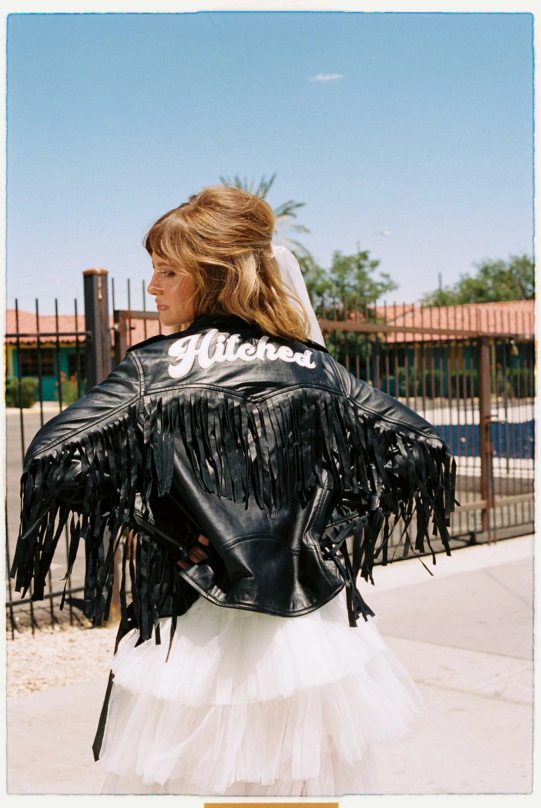 Winter Outfits Just Hitched Graphic Leather Fringe Jacket - Image 7