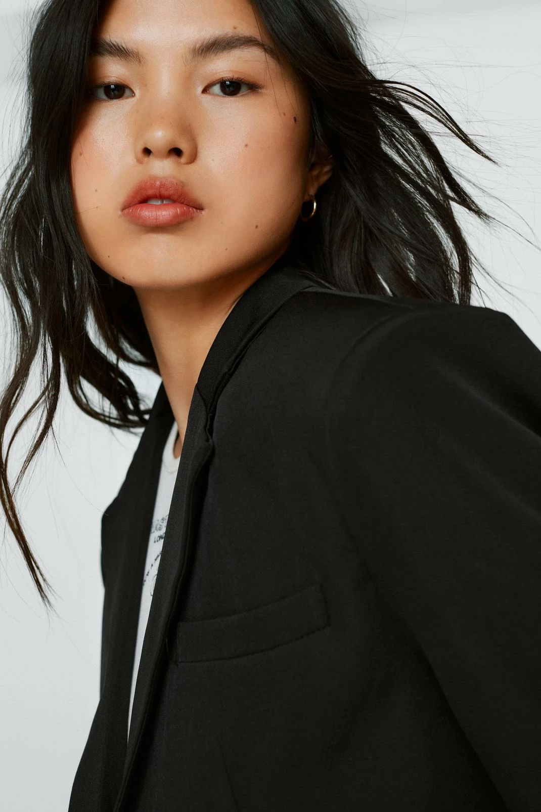 Two Piece Sets Oversized Pocket Suit Blazer - Image 5