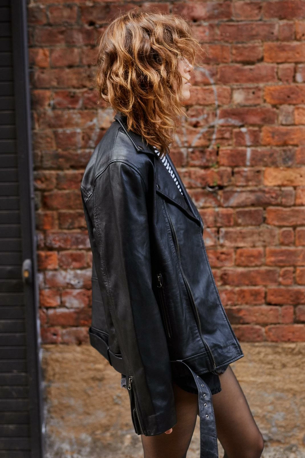 Real Leather Jackets Oversized Real Leather Boyfriend Jacket - Image 2