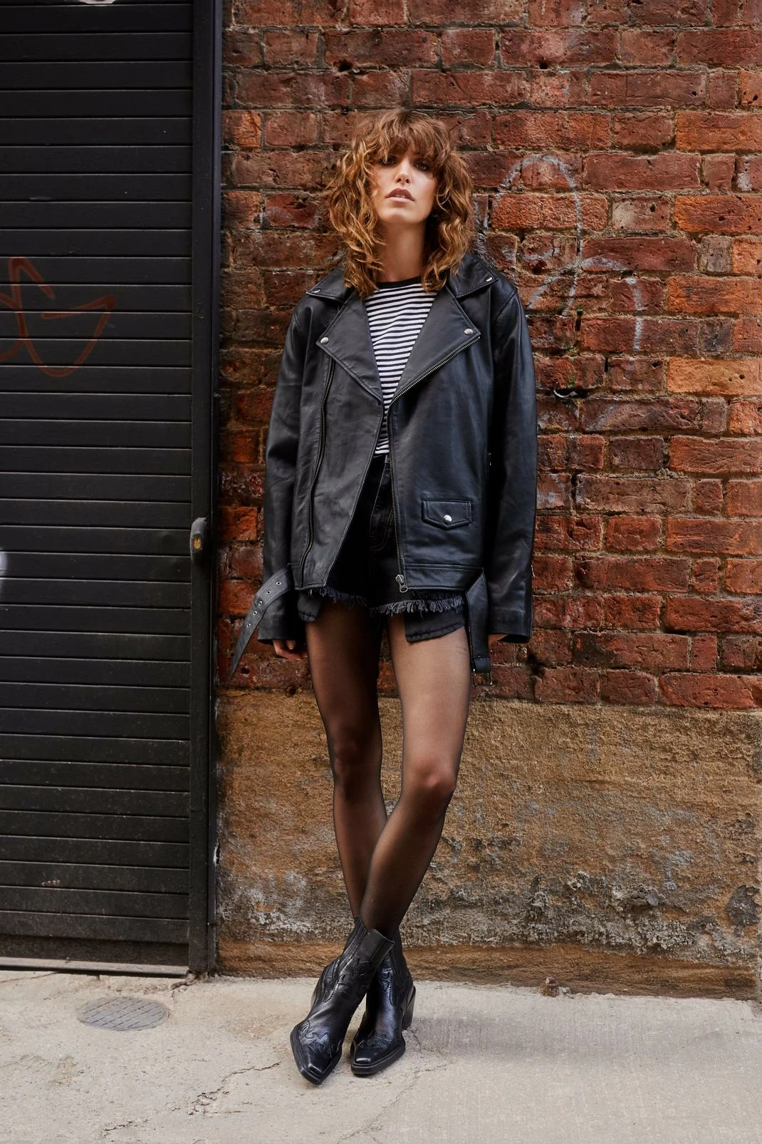 Real Leather Jackets Oversized Real Leather Boyfriend Jacket - Image 4