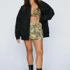 Plus Size Oversized Bomber Jacket