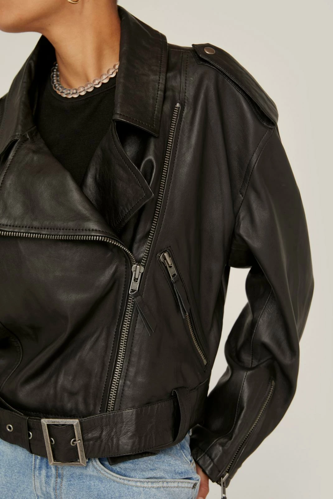Real Leather Jackets Real Leather Biker Moto Jacket