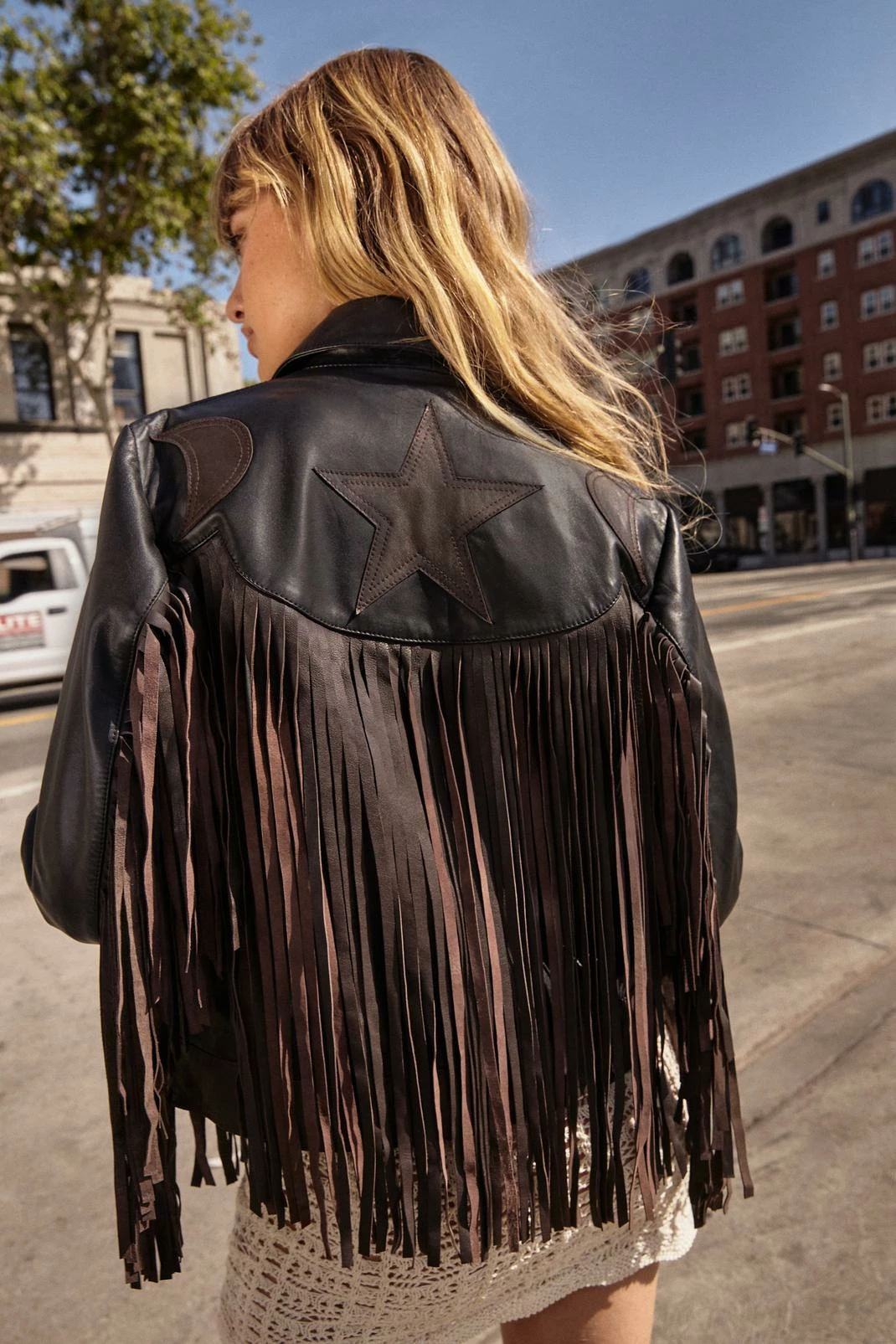 Real Leather Jackets Real Leather Fringed Festival Jacket - Image 2