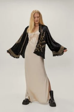 Going Out Jackets Velvet Embroidered Jacket