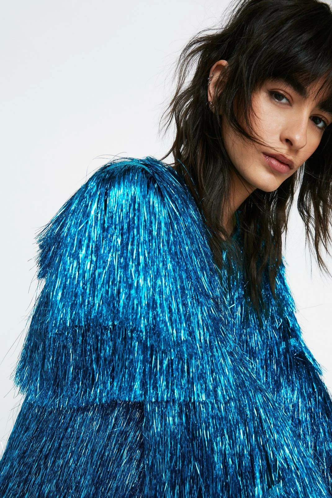 Going Out Jackets Longline Tinsel Fringe Jacket - Image 2