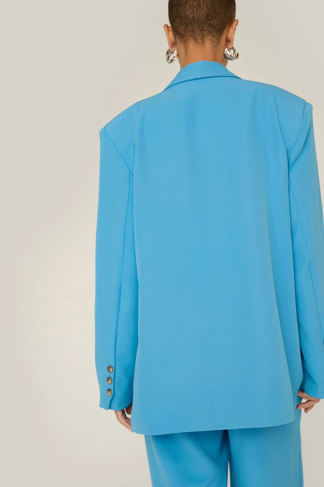 Two Piece Sets Oversized Pocket Suit Blazer - Image 9