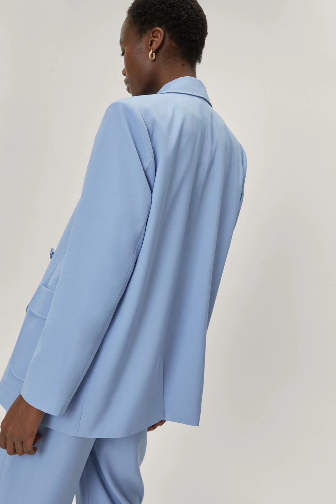 Two Piece Sets Tailored Double Breasted Long Sleeve Blazer - Image 6