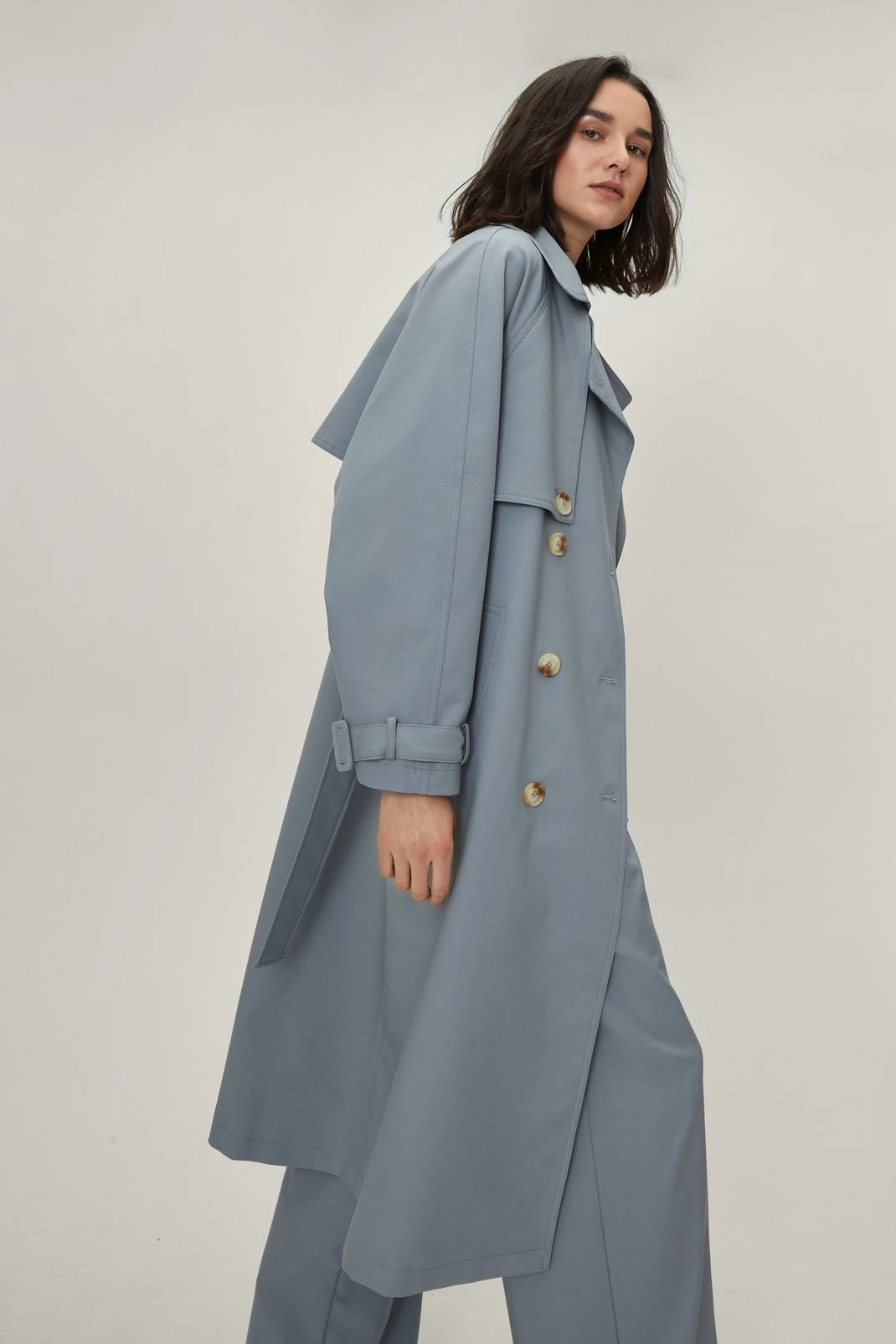Duster + Trench Coats Twill Double Breasted Trench Coat - Image 5