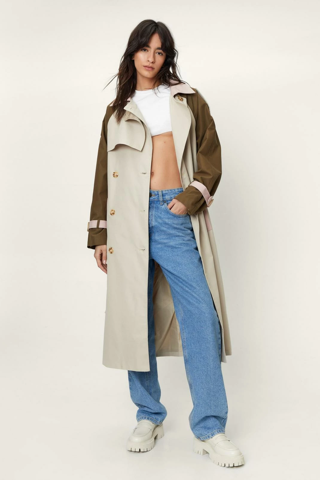 Duster + Trench Coats Longline Double Breasted Trench Coat - Image 7