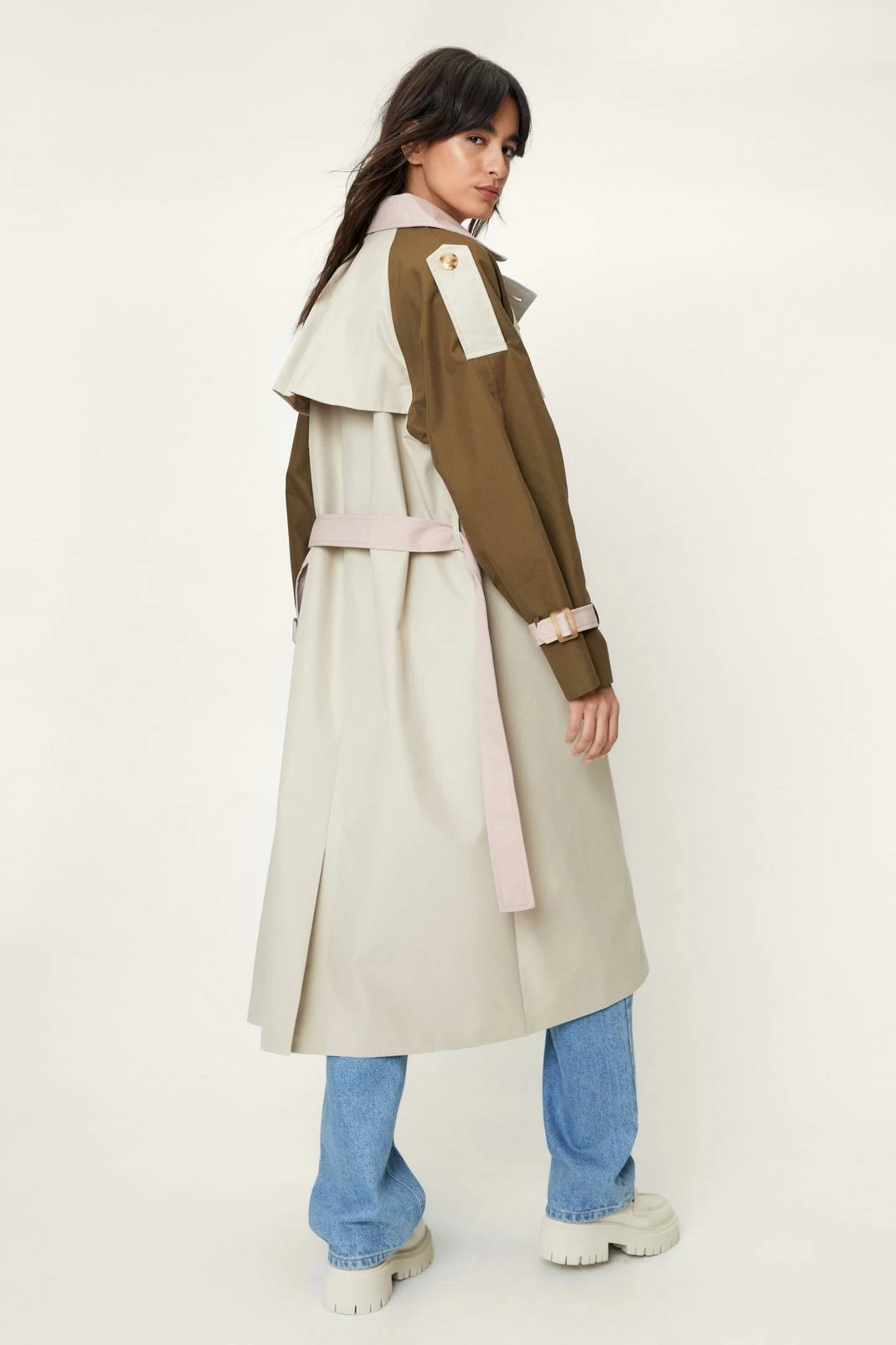 Duster + Trench Coats Longline Double Breasted Trench Coat - Image 6