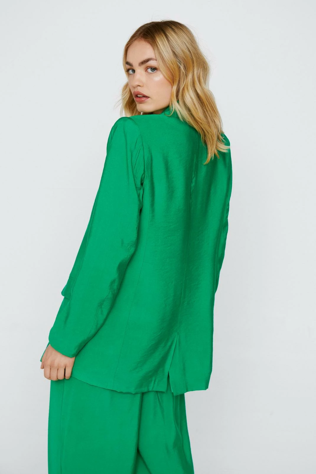 Two Piece Sets Textured Blazer - Image 3