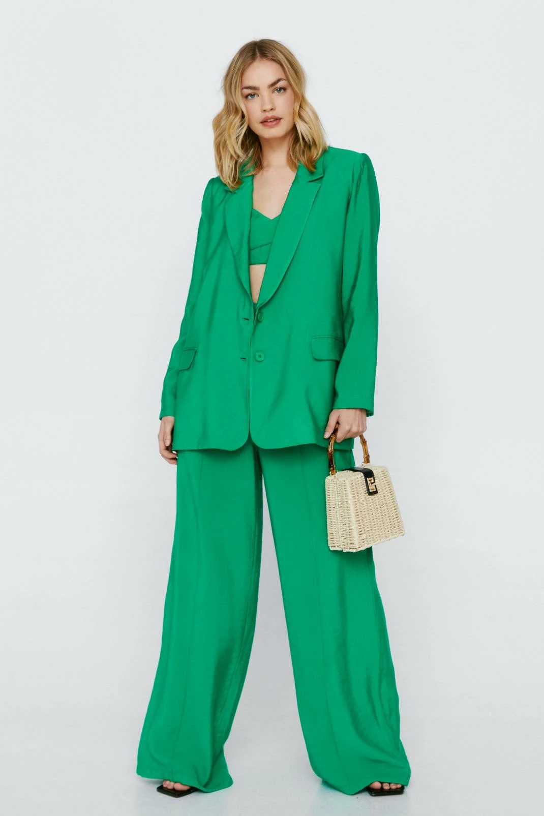 Two Piece Sets Textured Blazer