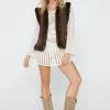 Going Out Jackets Faux Fur Suede Embroidered Vest