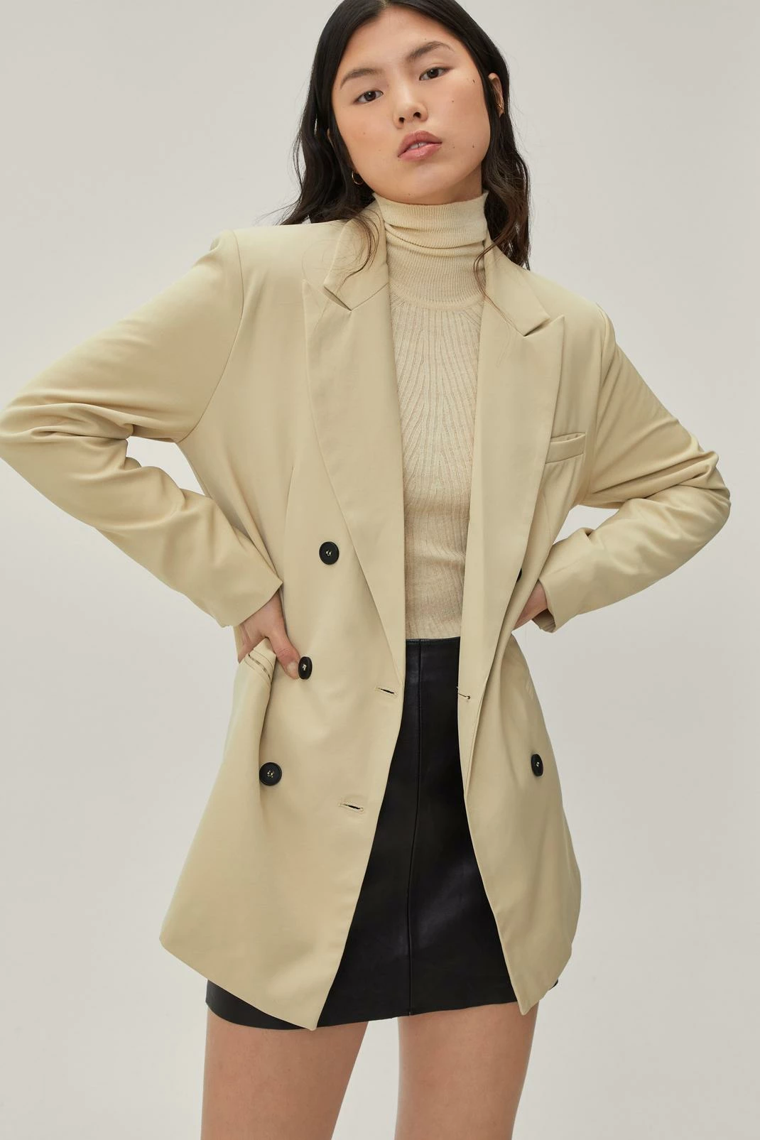 Smart Jackets Oversized Double Breasted Tailored Jacket - Image 16