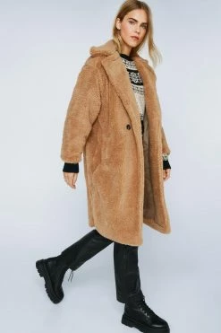 Teddy Coats We're Teddy Faux Fur You Oversized Coat