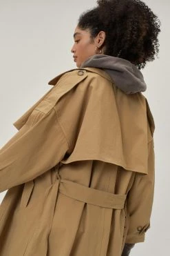 Duster + Trench Coats Twill Oversized Trench Coat