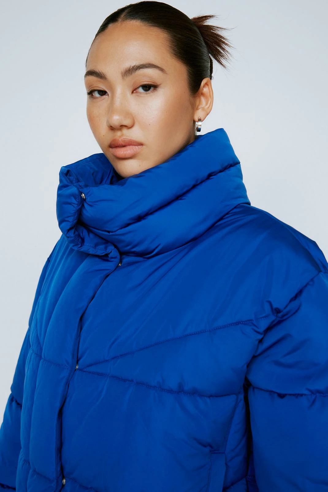 Puffer Jackets High Neck Oversized Puffer Jacket - Image 4