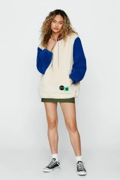 Shackets Colorblock Oversized Hoodie Fleece