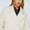 Wool Look Coats Wool Blend Oversized Duster Coat