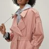 Duster + Trench Coats Belted Oversized Double Breasted Trench Coat
