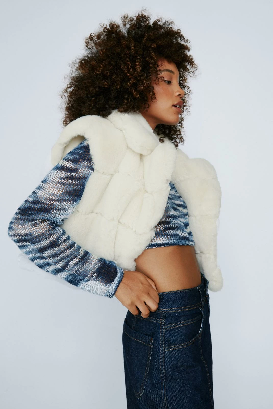 Puffer Vests Premium Faux Fur Body Warmer