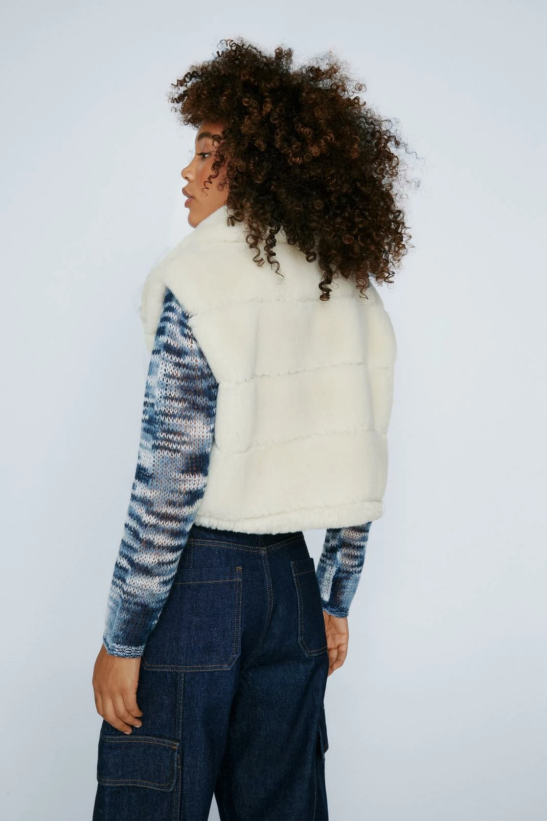 Puffer Vests Premium Faux Fur Body Warmer - Image 3