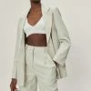 Two Piece Sets Tailored Double Breasted Long Sleeve Blazer