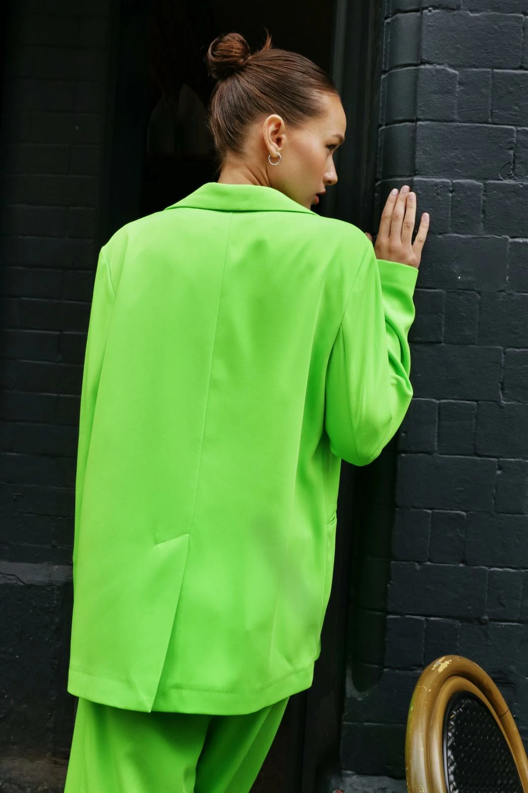 Two Piece Sets Satin Tailored Single Breasted Blazer - Image 9