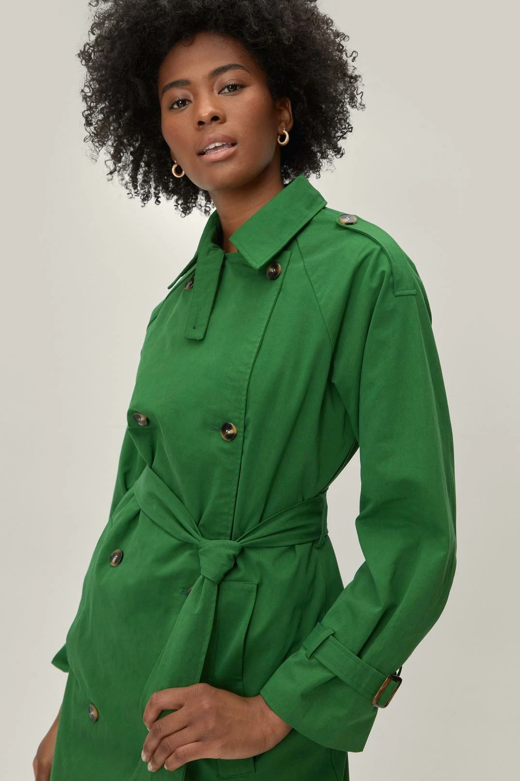 Duster + Trench Coats Tab Detail Twill Trench Coat - Image 10