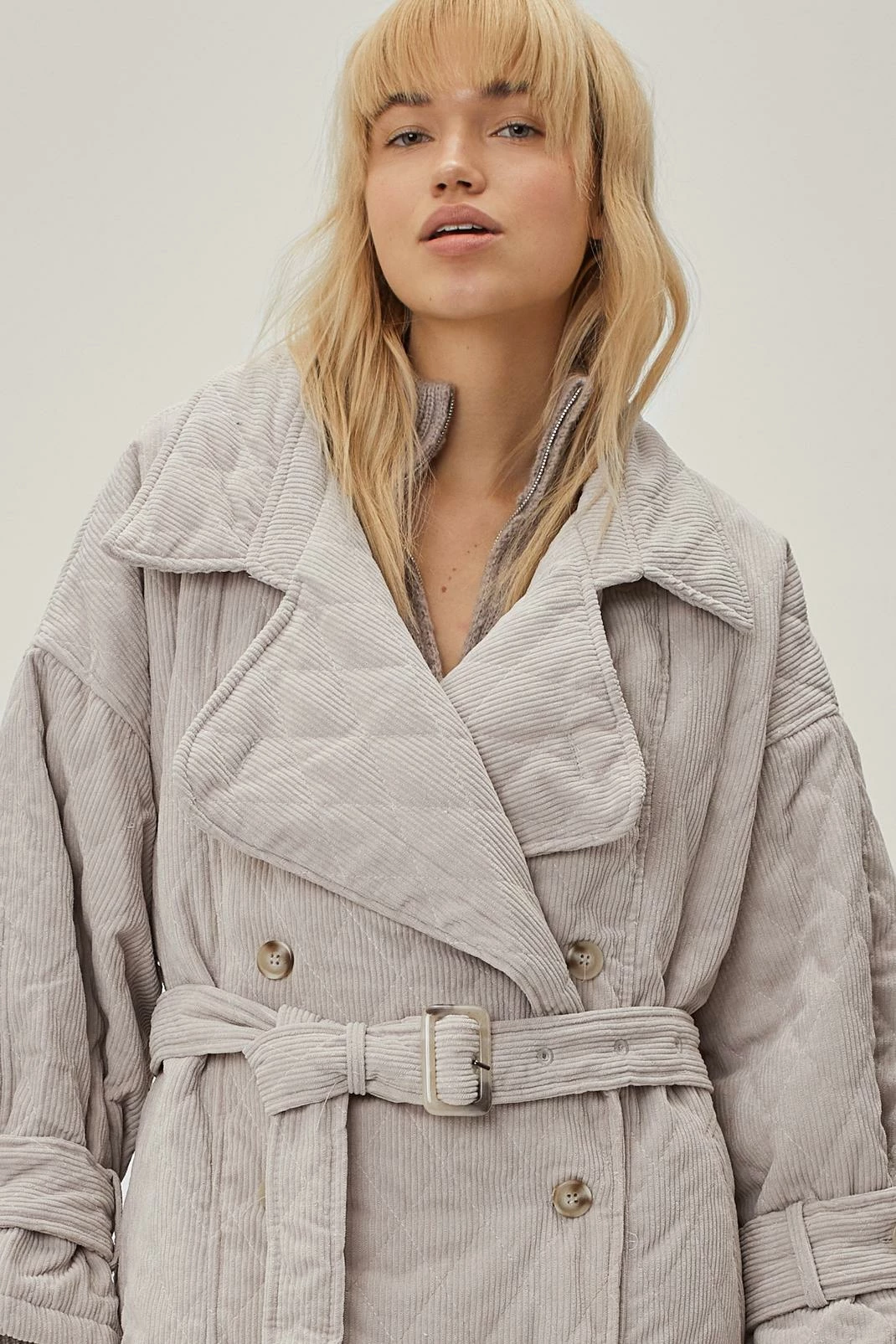 Duster + Trench Coats Quilted Oversized Mac Coat With Belt