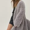 Clothes Shaggy Borg Faux Fur Longline Coat