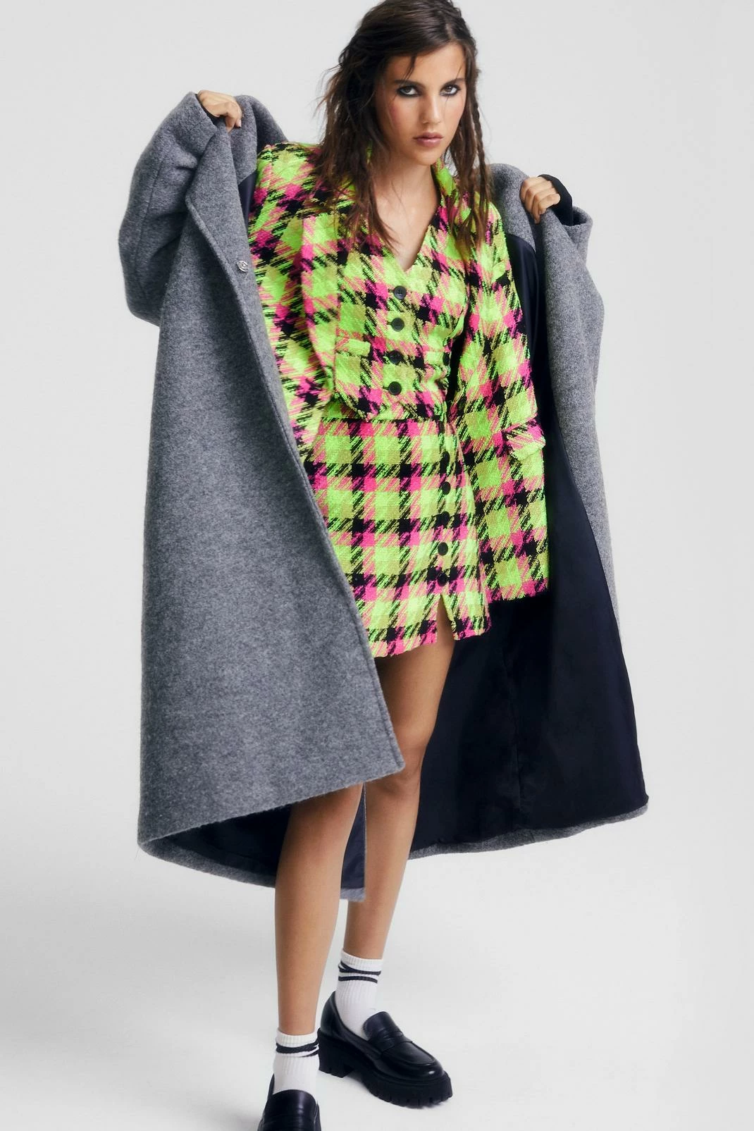 Wool Look Coats Premium Wool Oversized Duster Coat