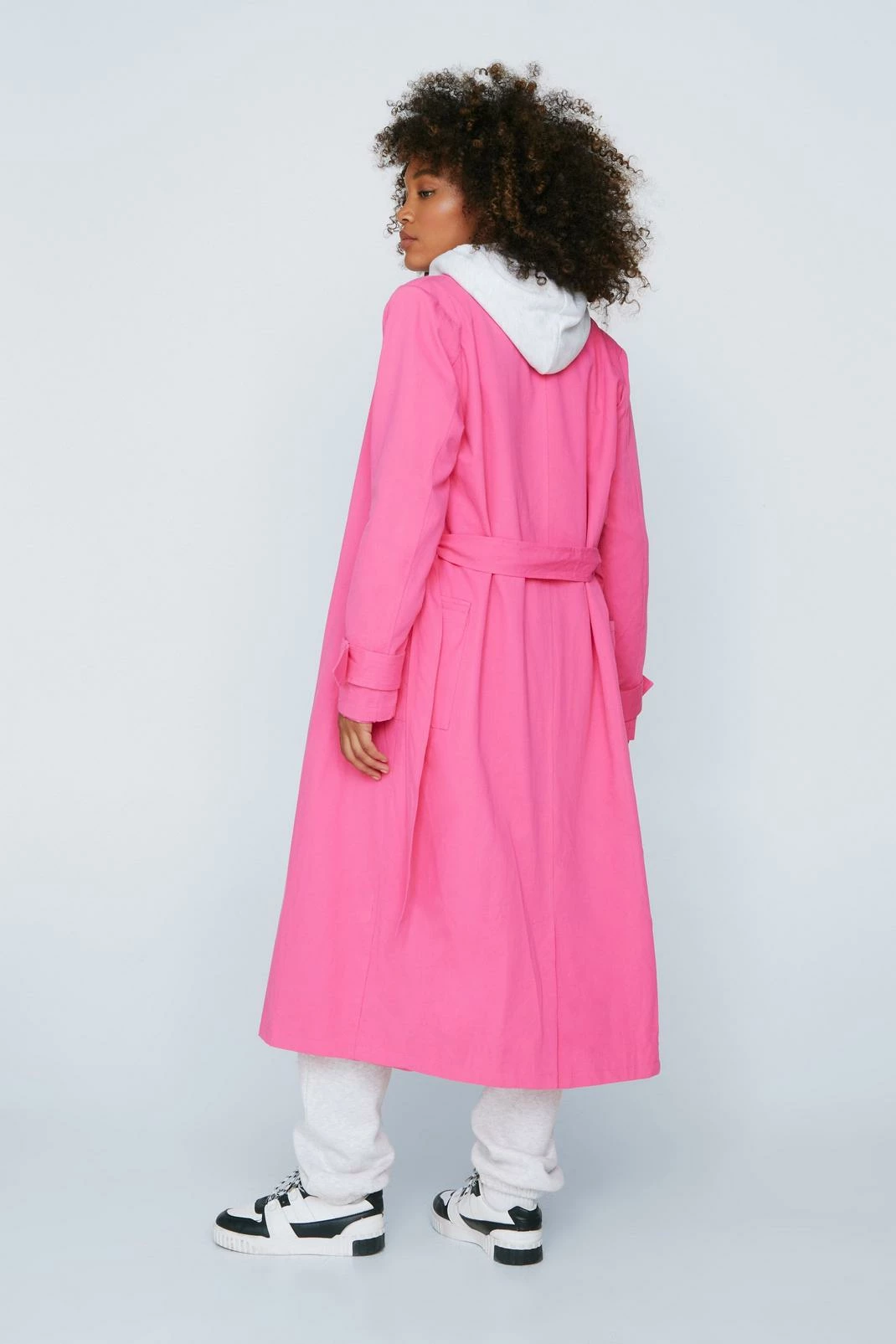 Duster + Trench Coats Statement Shoulder Belted Trench Coat - Image 3