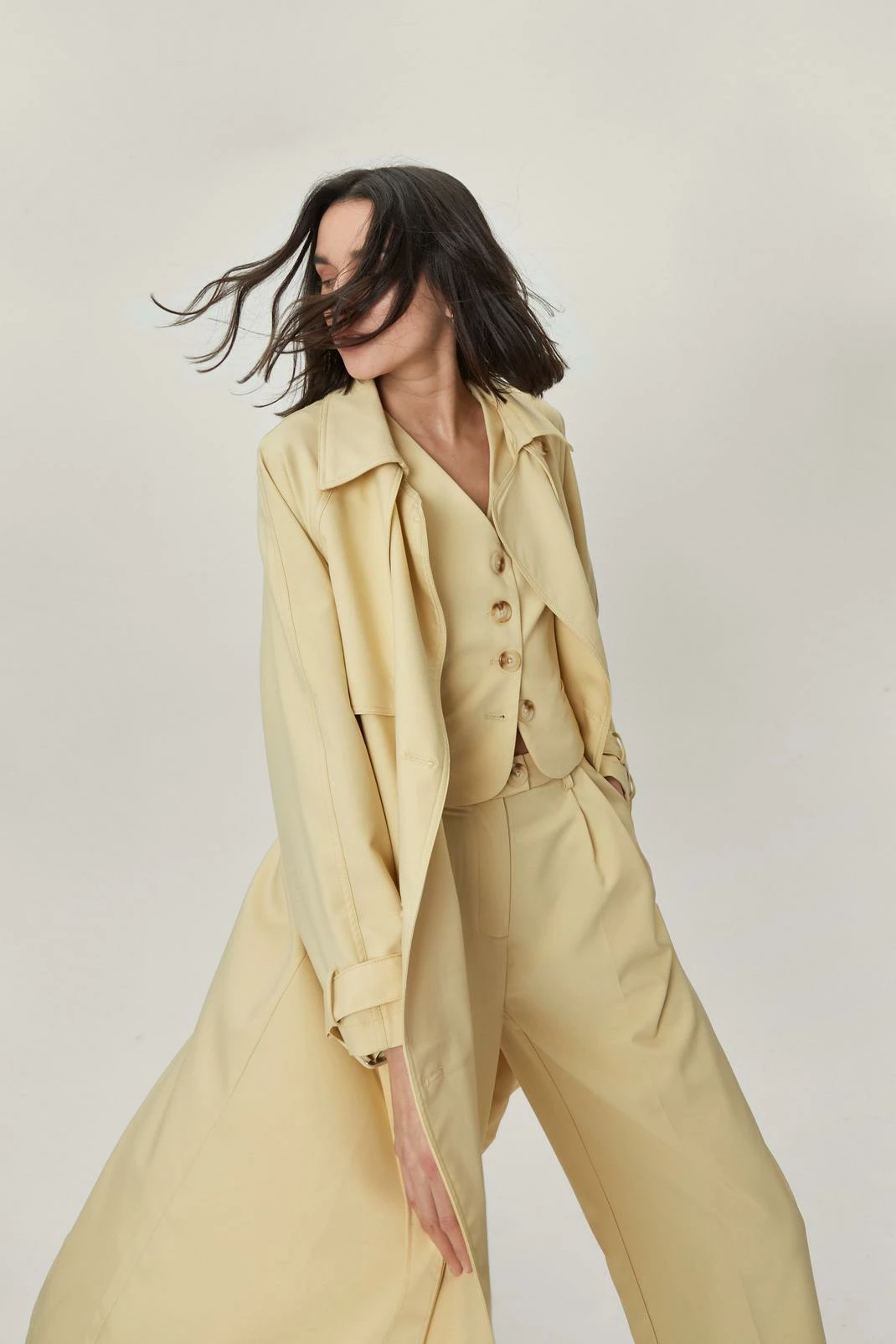 Duster + Trench Coats Twill Double Breasted Trench Coat - Image 2