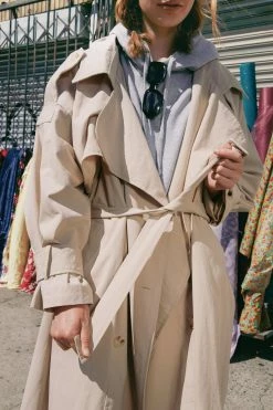 Duster + Trench Coats Hooded Oversized Belted Trench Coat
