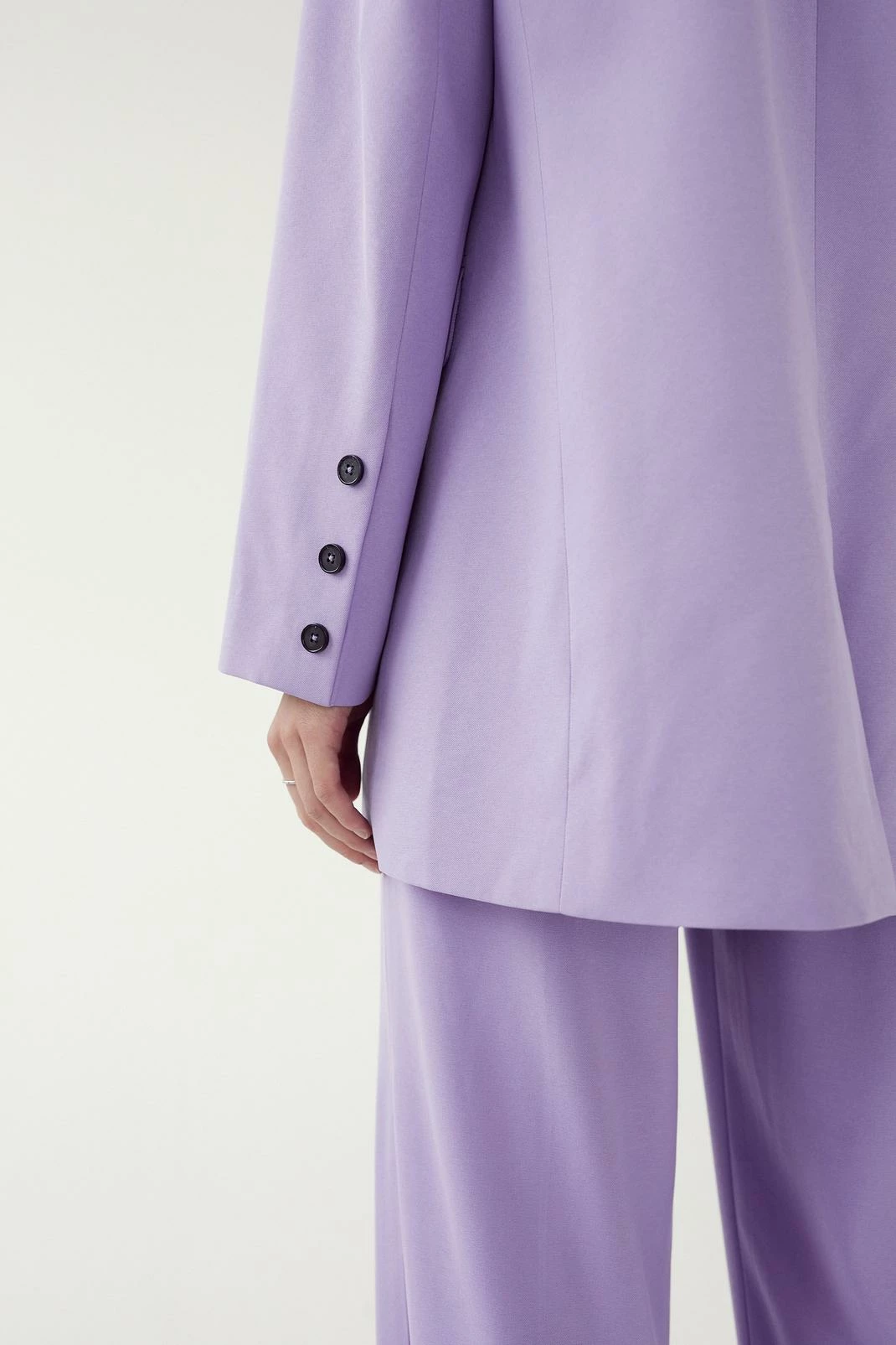 Two Piece Sets Oversized Twill Single Breasted Blazer - Image 6