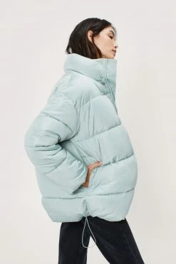 Clothes Oversized Zip Through Padded Jacket