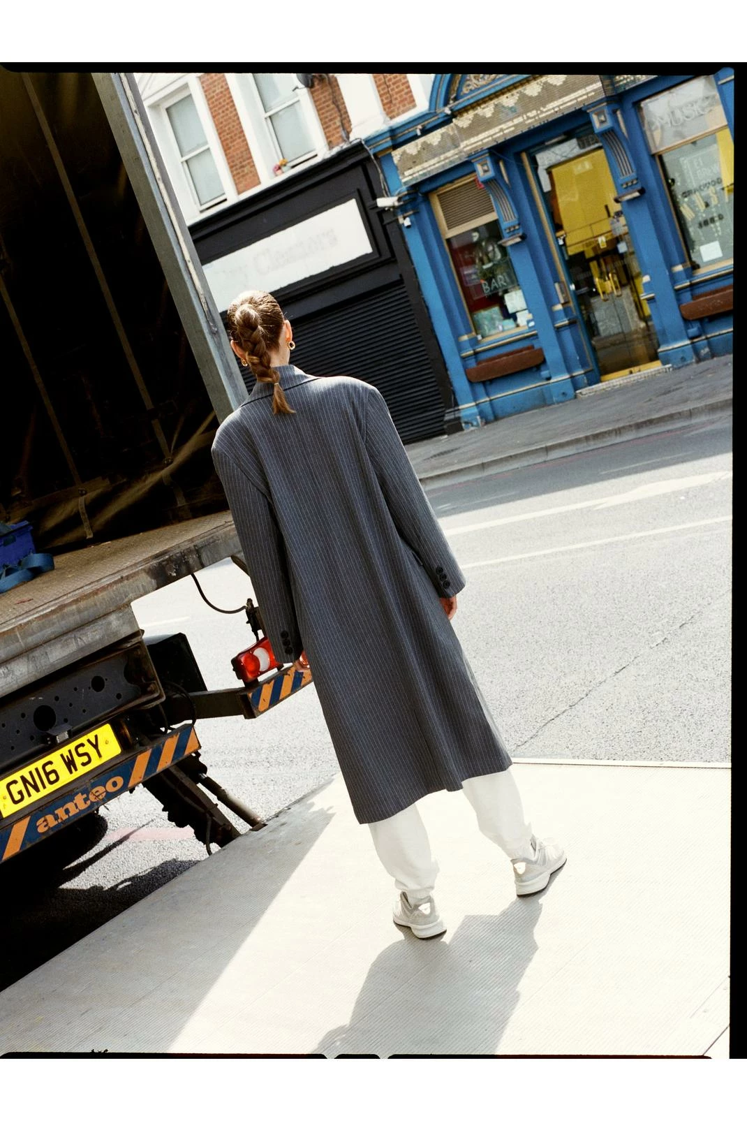 Duster + Trench Coats Pinstripe Print Tailored Duster Coat - Image 3