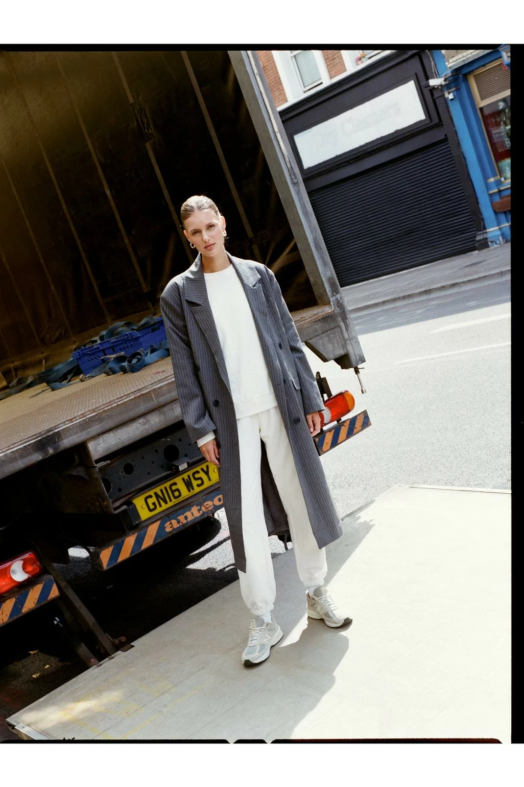 Duster + Trench Coats Pinstripe Print Tailored Duster Coat - Image 4