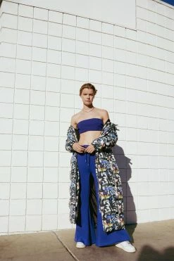 Puffer Jackets Premium Graffiti Print Puffer Coat