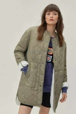 Duster + Trench Coats Reversible Faux Teddy Longline Lined Jacket