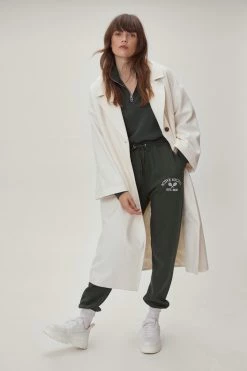 Wool Look Coats Wool Look Oversized Long Sleeve Coat