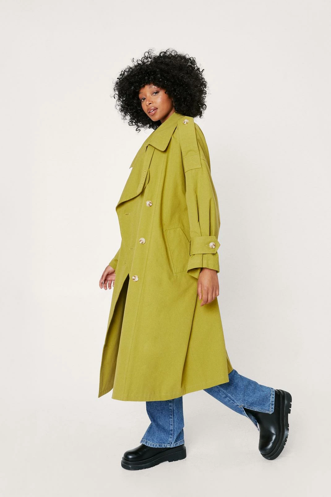 Duster + Trench Coats Petite Oversized Trench Coat - Image 4