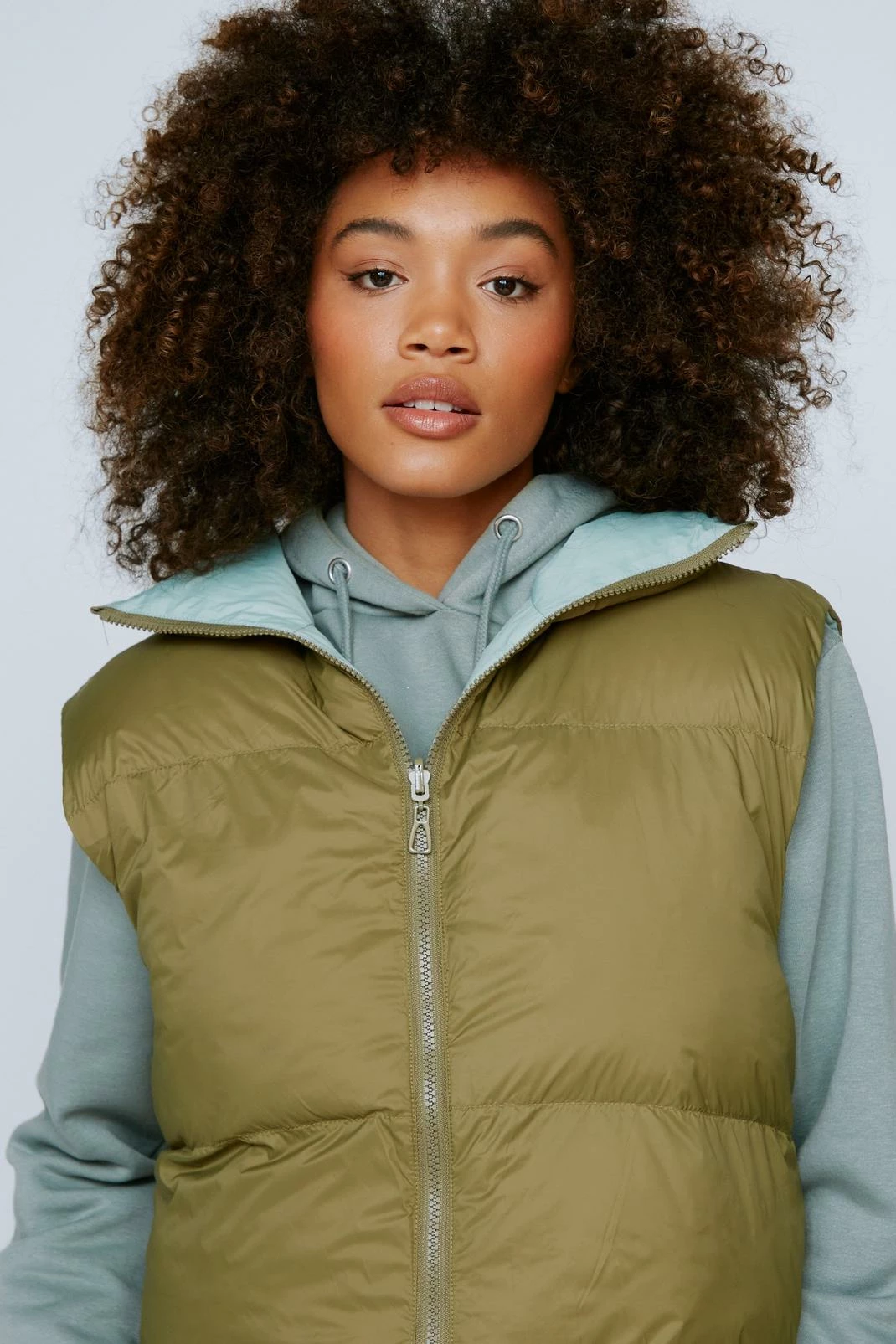 Puffer Vests Reversible Padded Contrasting Vest Jacket - Image 8