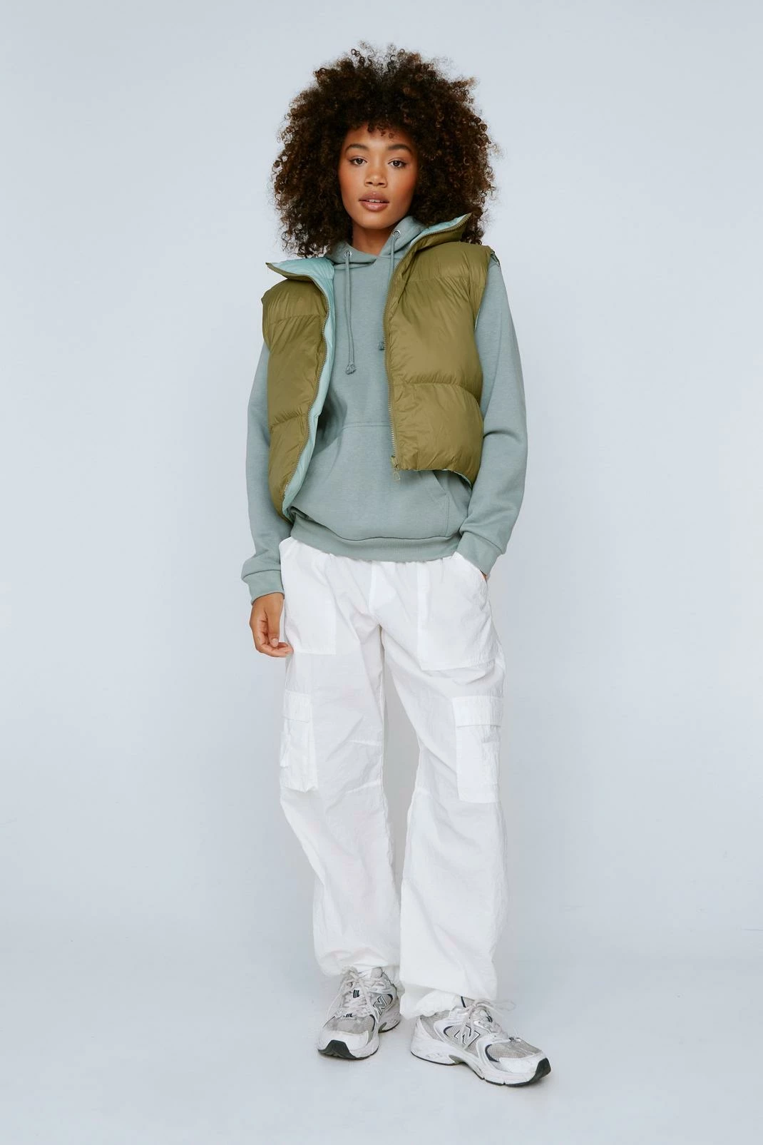 Puffer Vests Reversible Padded Contrasting Vest Jacket - Image 7