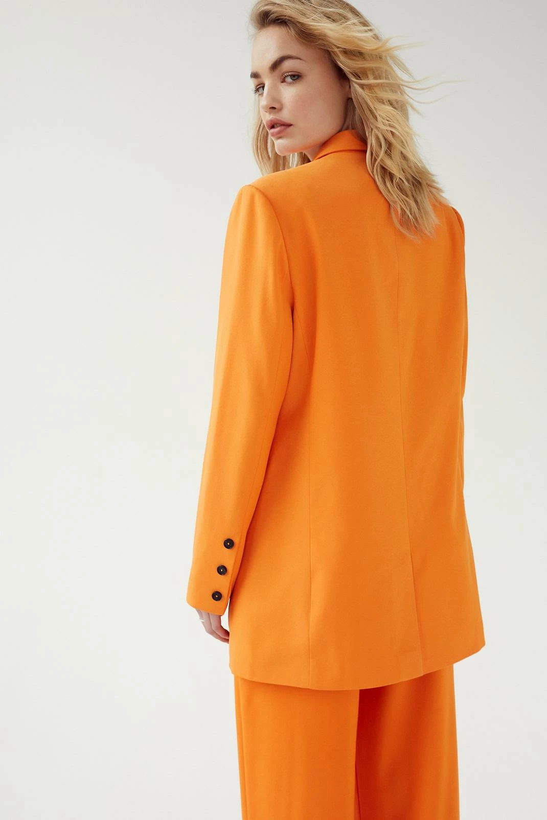 Two Piece Sets Oversized Twill Single Breasted Blazer - Image 15